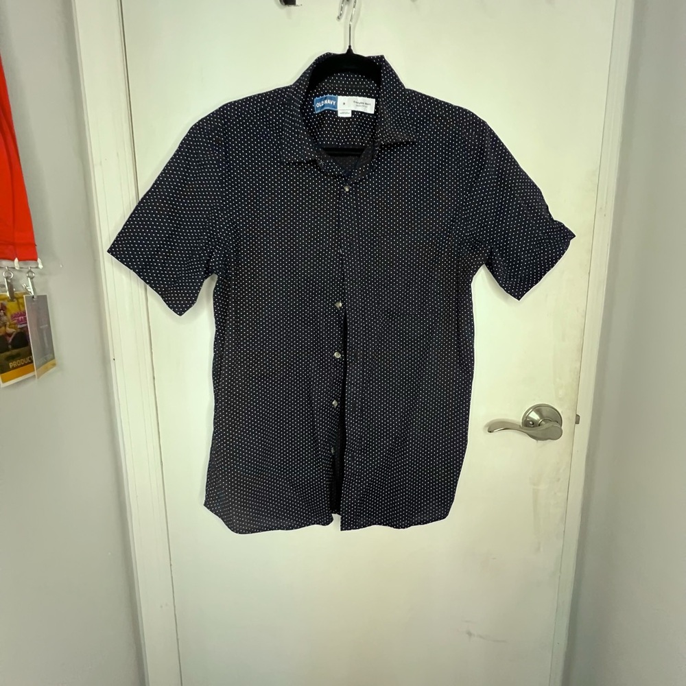 Old Navy Blue Casual Button Down Shirt